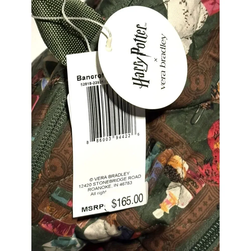 Vera Bradley Harry Potter Hogwarts Library Bancroft Backpack Lrg Crookshanks